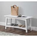 Alaterre Furniture Craftsbury 36"W Wood Entryway Bench ANCB03WH